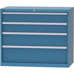 LISTA - 4 Drawer, 84 Compartment Bright Blue Steel Modular Storage Cabinet - Eagle Tool & Supply