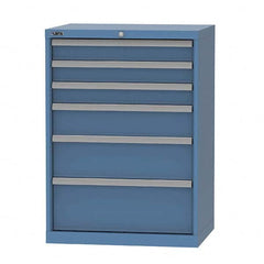 LISTA - 5 Drawer, 124 Compartment Bright Blue Steel Modular Storage Cabinet - Eagle Tool & Supply