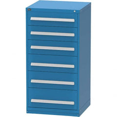 Vidmar - 6 Drawer Bright Blue Steel Modular Storage Cabinet - Eagle Tool & Supply