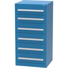 Vidmar - 6 Drawer Bright Blue Steel Modular Storage Cabinet - Eagle Tool & Supply