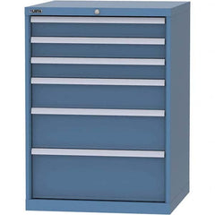 LISTA - 6 Drawer, 45 Compartment Bright Blue Steel Modular Storage Cabinet - Eagle Tool & Supply