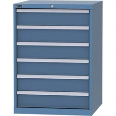 LISTA - 6 Drawer, 45 Compartment Bright Blue Steel Modular Storage Cabinet - Eagle Tool & Supply