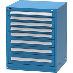 Vidmar - 8 Drawer Bright Blue Steel Modular Storage Cabinet - Eagle Tool & Supply