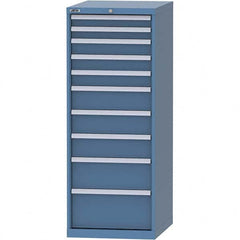 LISTA - 10 Drawer, 99 Compartment Bright Blue Steel Modular Storage Cabinet - Eagle Tool & Supply