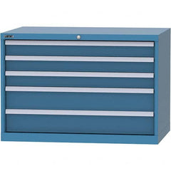 LISTA - 5 Drawer, 84 Compartment Bright Blue Steel Modular Storage Cabinet - Eagle Tool & Supply