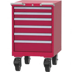 LISTA - 6 Drawer, 99 Compartment Red Steel Modular Storage Cabinet - Eagle Tool & Supply