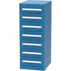 Vidmar - 7 Drawer, 45 Compartment Bright Blue Steel Modular Storage Cabinet - Eagle Tool & Supply