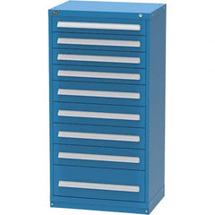 Vidmar - 9 Drawer, 45 Compartment Bright Blue Steel Modular Storage Cabinet - Eagle Tool & Supply