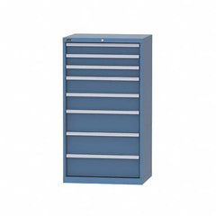 LISTA - 6 Drawer, 124 Compartment Bright Blue Steel Modular Storage Cabinet - Eagle Tool & Supply