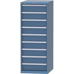 LISTA - 9 Drawer, 99 Compartment Bright Blue Steel Modular Storage Cabinet - Eagle Tool & Supply
