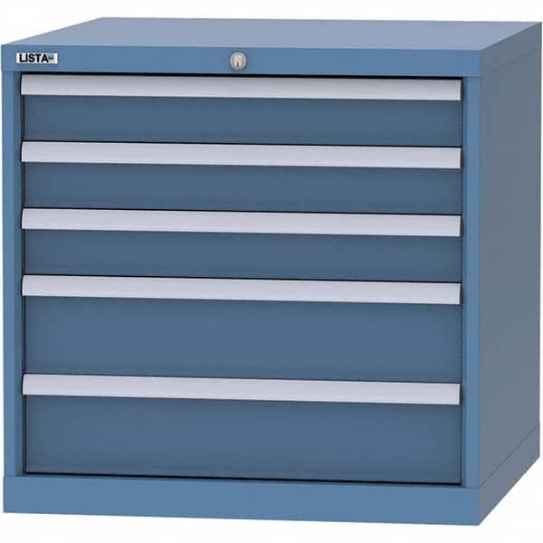 LISTA - 5 Drawer, 45 Compartment Red Steel Modular Storage Cabinet - Eagle Tool & Supply