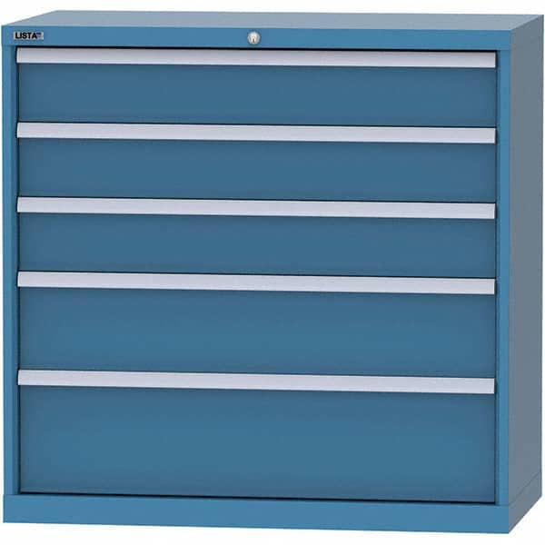 LISTA - 4 Drawer, 84 Compartment Bright Blue Steel Modular Storage Cabinet - Eagle Tool & Supply
