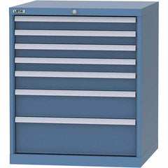 LISTA - 7 Drawer, 45 Compartment Bright Blue Steel Modular Storage Cabinet - Eagle Tool & Supply