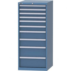 LISTA - 10 Drawer, 99 Compartment Bright Blue Steel Modular Storage Cabinet - Eagle Tool & Supply