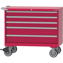 LISTA - 5 Drawer, 84 Compartment Bright Blue Steel Modular Storage Cabinet - Eagle Tool & Supply