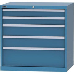 LISTA - 5 Drawer, 84 Compartment Bright Blue Steel Modular Storage Cabinet - Eagle Tool & Supply