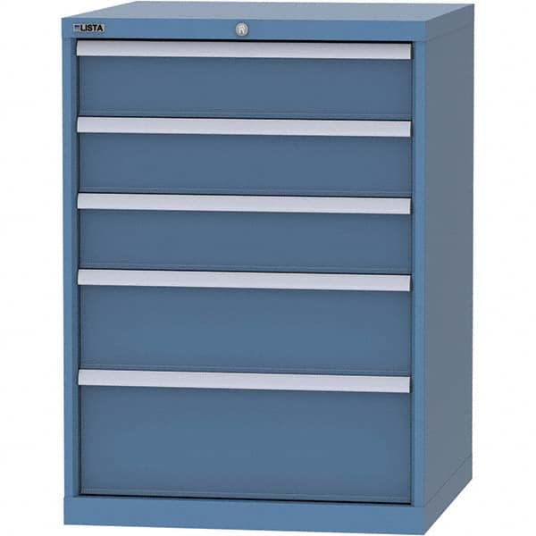 LISTA - 5 Drawer, 45 Compartment Bright Blue Steel Modular Storage Cabinet - Eagle Tool & Supply