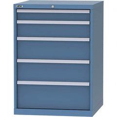 LISTA - 5 Drawer, 45 Compartment Bright Blue Steel Modular Storage Cabinet - Eagle Tool & Supply