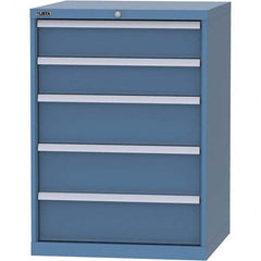 LISTA - 5 Drawer, 45 Compartment Bright Blue Steel Modular Storage Cabinet - Eagle Tool & Supply