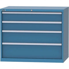 LISTA - 4 Drawer, 84 Compartment Bright Blue Steel Modular Storage Cabinet - Eagle Tool & Supply