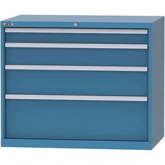LISTA - 4 Drawer, 84 Compartment Bright Blue Steel Modular Storage Cabinet - Eagle Tool & Supply
