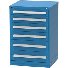 Vidmar - 6 Drawer, 344 Compartment Bright Blue Steel Modular Storage Cabinet - Eagle Tool & Supply