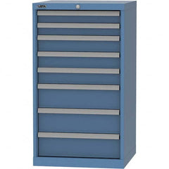 LISTA - 8 Drawer, 84 Compartment Bright Blue Steel Modular Storage Cabinet - Eagle Tool & Supply