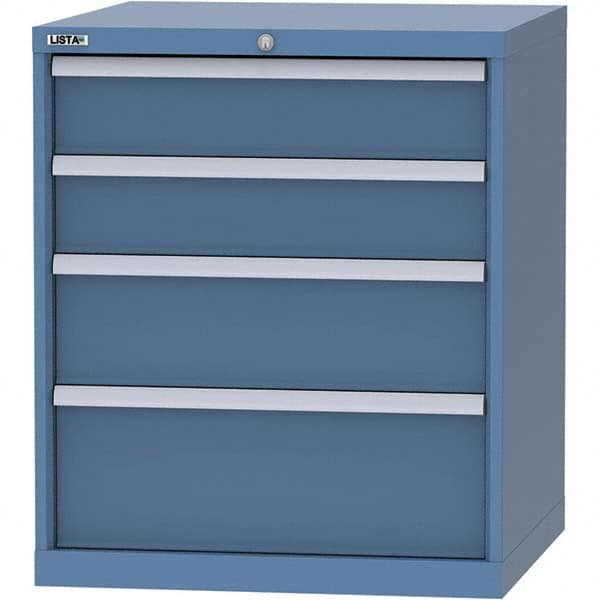 LISTA - 4 Drawer, 45 Compartment Red Steel Modular Storage Cabinet - Eagle Tool & Supply
