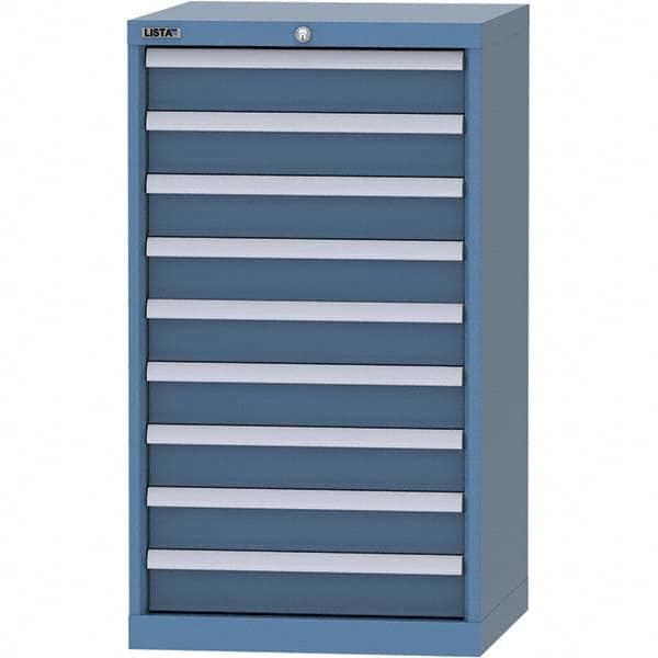 LISTA - 9 Drawer, 84 Compartment Bright Blue Steel Modular Storage Cabinet - Eagle Tool & Supply