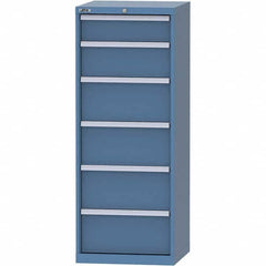 LISTA - 6 Drawer, 84 Compartment Bright Blue Steel Modular Storage Cabinet - Eagle Tool & Supply