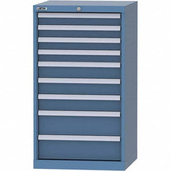 LISTA - 9 Drawer, 84 Compartment Bright Blue Steel Modular Storage Cabinet - Eagle Tool & Supply