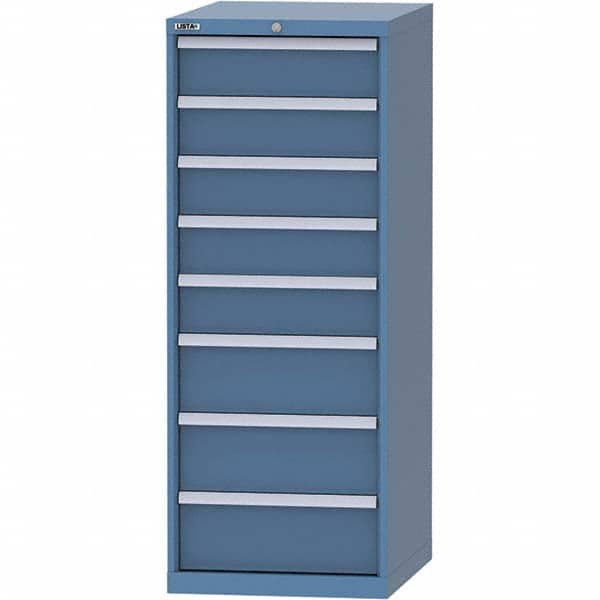 LISTA - 8 Drawer, 99 Compartment Bright Blue Steel Modular Storage Cabinet - Eagle Tool & Supply