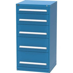 Vidmar - 5 Drawer, 124 Compartment Bright Blue Steel Modular Storage Cabinet - Eagle Tool & Supply