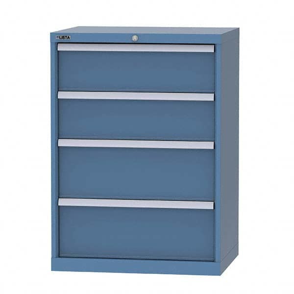 LISTA - 8 Drawer, 124 Compartment Bright Blue Steel Modular Storage Cabinet - Eagle Tool & Supply