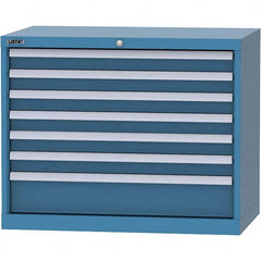 LISTA - 7 Drawer, 84 Compartment Bright Blue Steel Modular Storage Cabinet - Eagle Tool & Supply