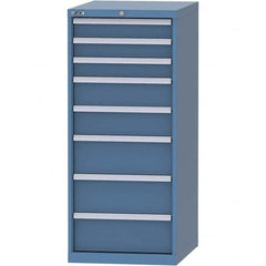 LISTA - 8 Drawer, 99 Compartment Bright Blue Steel Modular Storage Cabinet - Eagle Tool & Supply