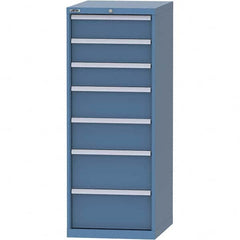 LISTA - 7 Drawer, 99 Compartment Bright Blue Steel Modular Storage Cabinet - Eagle Tool & Supply
