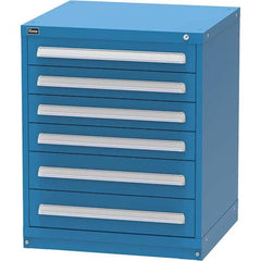 Vidmar - 6 Drawer, 344 Compartment Bright Blue Steel Modular Storage Cabinet - Eagle Tool & Supply