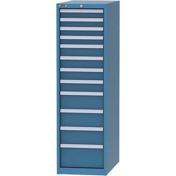 LISTA - 12 Drawer, 45 Compartment Bright Blue Steel Modular Storage Cabinet - Eagle Tool & Supply