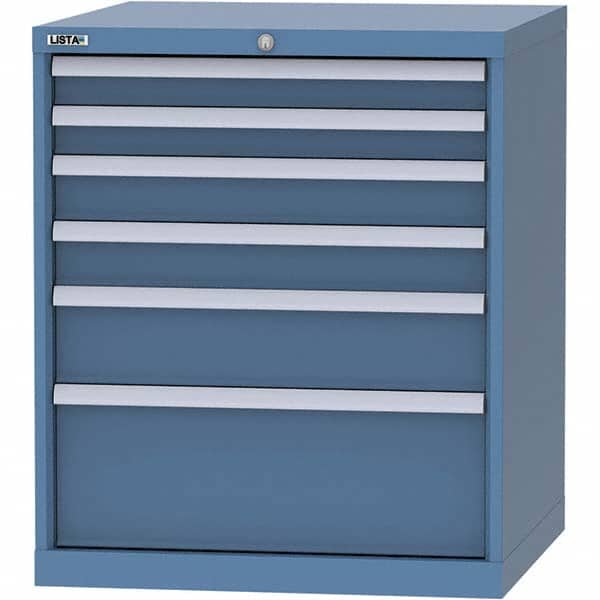 LISTA - 6 Drawer, 45 Compartment Bright Blue Steel Modular Storage Cabinet - Eagle Tool & Supply