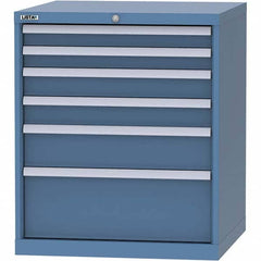 LISTA - 6 Drawer, 45 Compartment Bright Blue Steel Modular Storage Cabinet - Eagle Tool & Supply