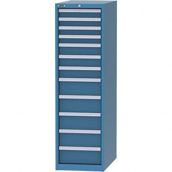 LISTA - 12 Drawer, 45 Compartment Bright Blue Steel Modular Storage Cabinet - Eagle Tool & Supply