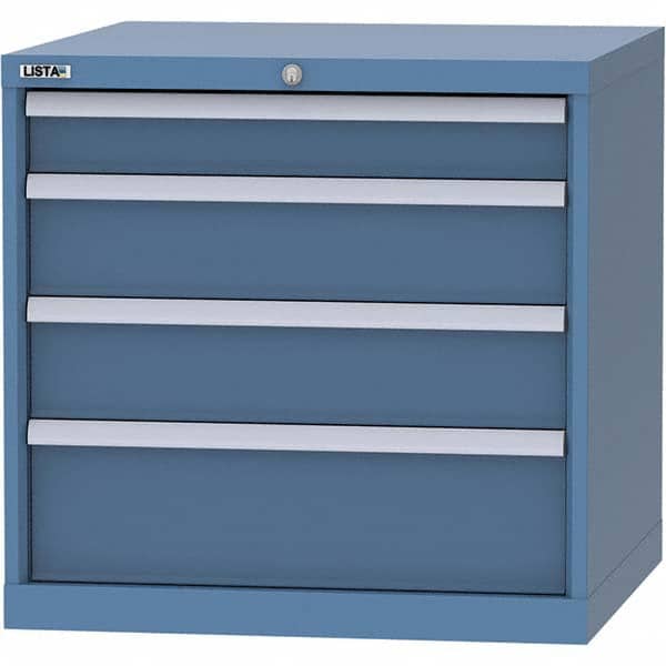 LISTA - 4 Drawer, 45 Compartment Red Steel Modular Storage Cabinet - Eagle Tool & Supply