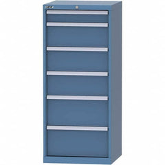 LISTA - 6 Drawer, 84 Compartment Bright Blue Steel Modular Storage Cabinet - Eagle Tool & Supply
