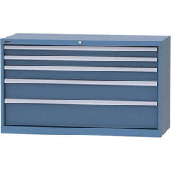 LISTA - 5 Drawer, 99 Compartment Bright Blue Steel Modular Storage Cabinet - Eagle Tool & Supply