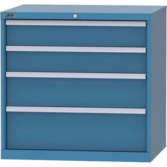 LISTA - 4 Drawer, 84 Compartment Bright Blue Steel Modular Storage Cabinet - Eagle Tool & Supply