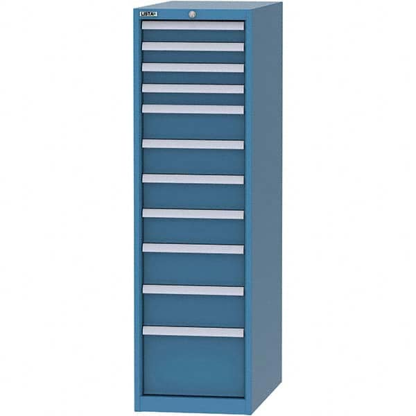 LISTA - 11 Drawer, 45 Compartment Bright Blue Steel Modular Storage Cabinet - Eagle Tool & Supply