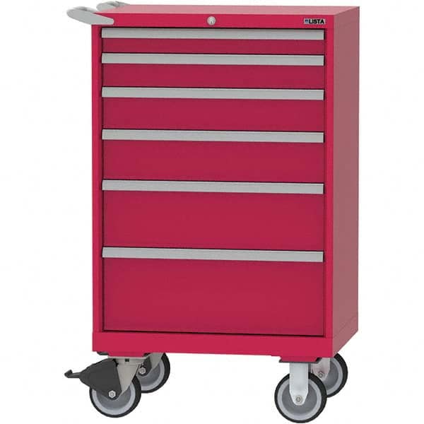 LISTA - 6 Drawer, 124 Compartment Bright Blue Steel Modular Storage Cabinet - Eagle Tool & Supply