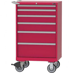 LISTA - 6 Drawer, 124 Compartment Bright Blue Steel Modular Storage Cabinet - Eagle Tool & Supply