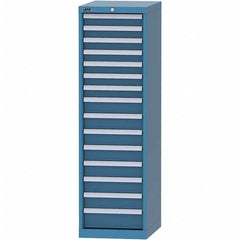 LISTA - 15 Drawer, 45 Compartment Bright Blue Steel Modular Storage Cabinet - Eagle Tool & Supply